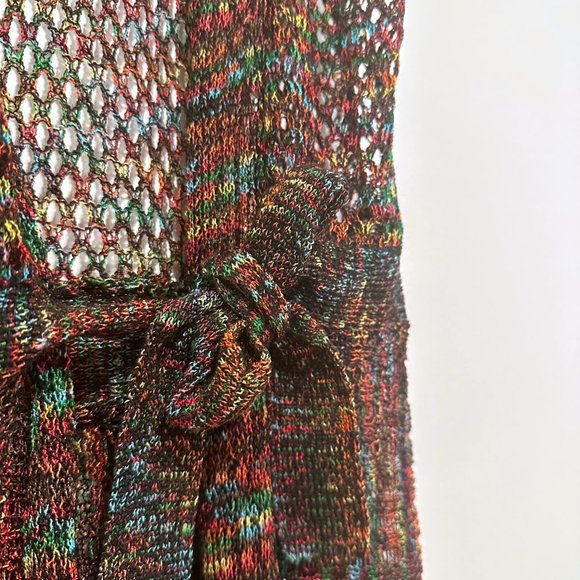 NWOT, Demanding, Multi-Color Knit Long Cardigan Vest, Size Small - Picture 7 of 13